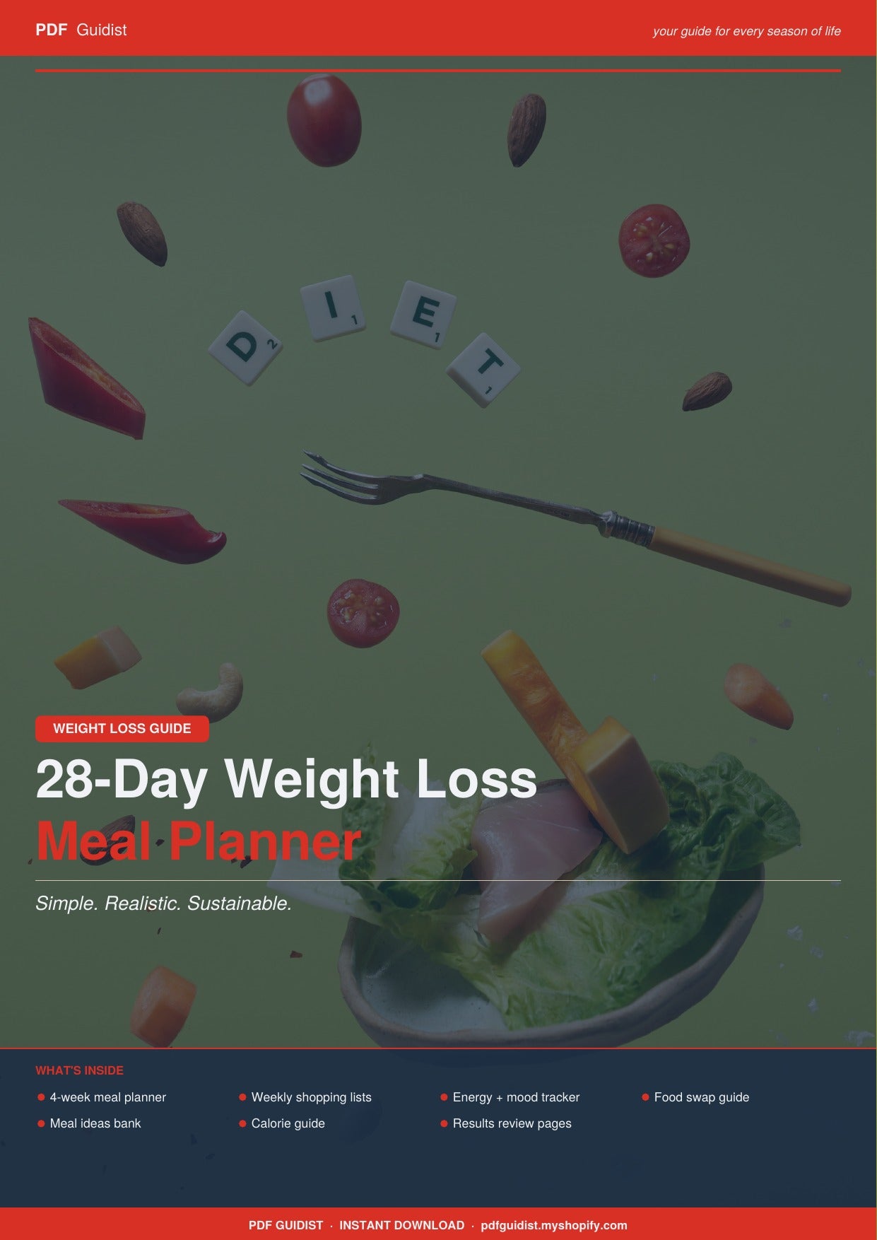 28-Day Weight Loss Meal Planner — Simple. Realistic. Sustainable.
